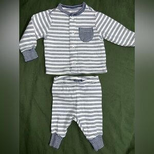 ‼️NWOT: Carter’s Blue & White Striped Matching Set - NB